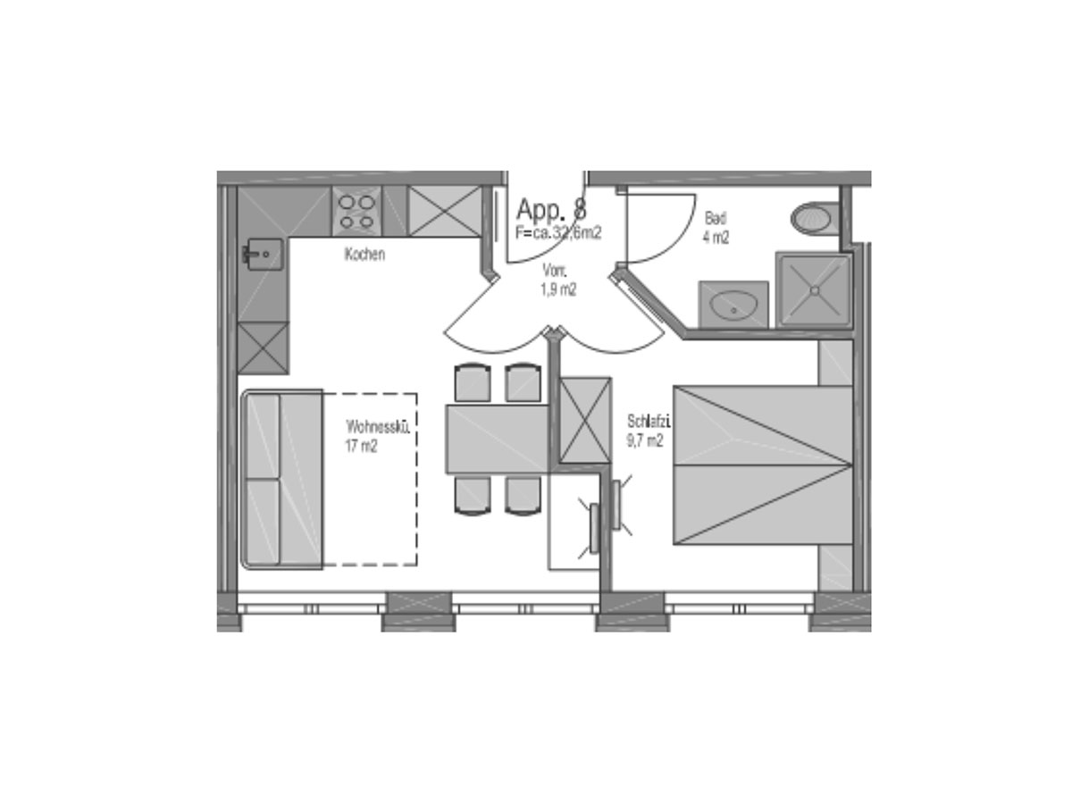 Grundriss Ferienwohnung Sun 3